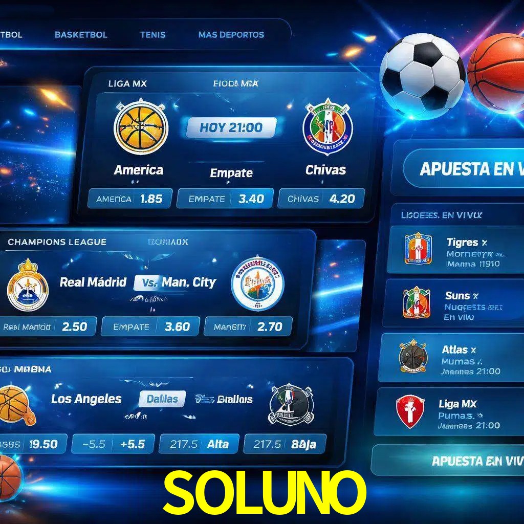 Mercados de apuestas deportivas SOLUNO para jugadores en México