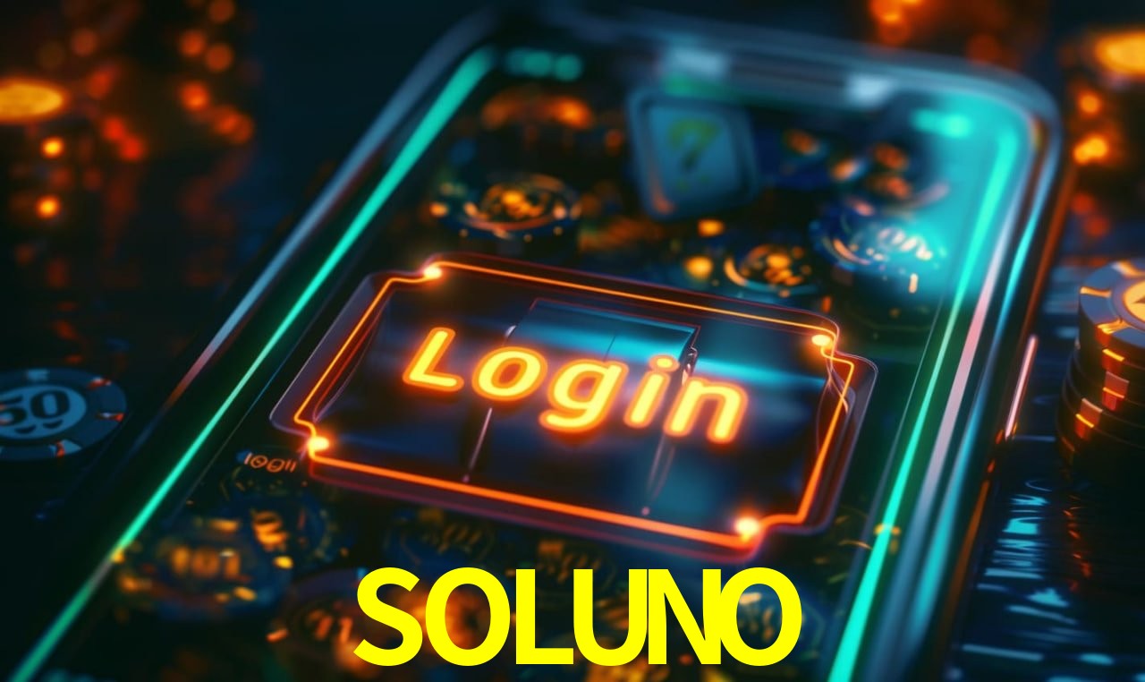 Interfaz de la app móvil SOLUNO en un smartphone moderno